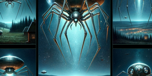 Metallic Spider Shaped Ufo