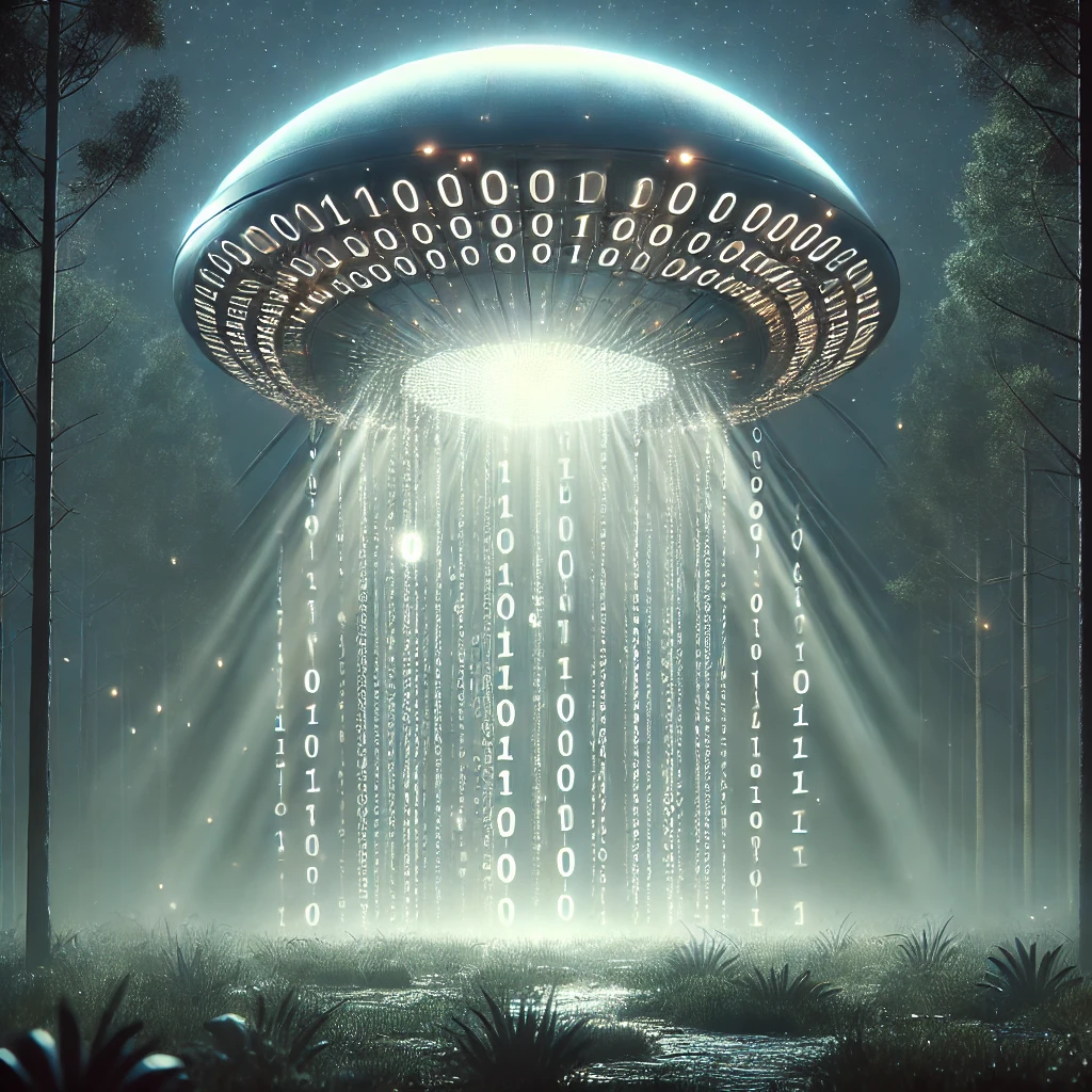 Dall·e 2024 12 17 12.49.35 Create A Photorealistic Image Of A Scene Involving Binary Code Being Used To Communicate With Non Human Intelligence (nhi). The Setting Is Futuristic