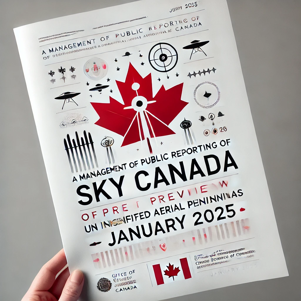 Dall·e 2025 01 15 14.46.00 A Professional Graphic Recreating The Front Page Of The 'sky Canada Preview January 2025' Pdf. The Design Features A Clean White Background With Bol