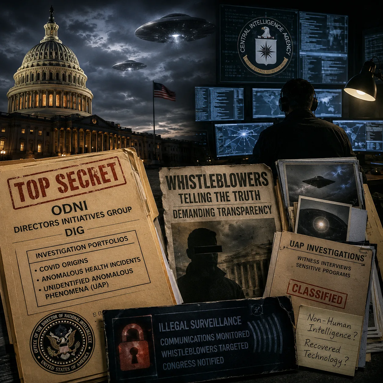 CIA Officer Testifies to Illegal Spying on UAP Whistleblowers and Officials