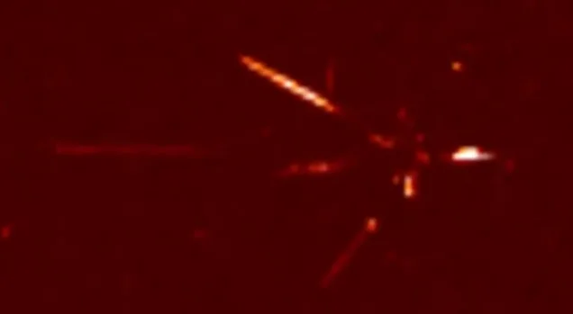 SOHO LASCO C2 video showed a radial multi pointed object near the Sun