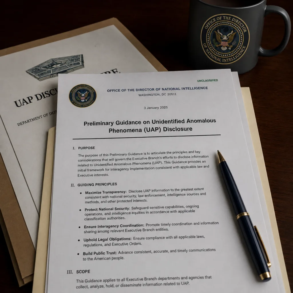 ODNI Issues Preliminary Guidance on UAP Disclosure